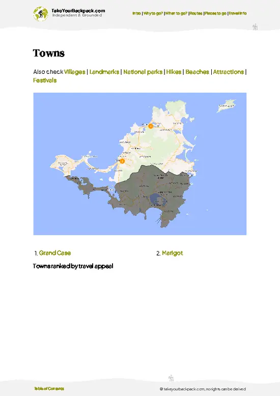 example page 6 from our offline Travel Guide for Saint Martin